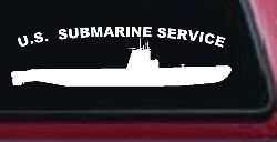 US Navy Submarine Service Balao Class Military Car or Truck Window Decal Sticker