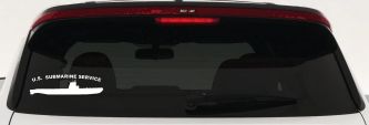 US Navy Submarine Service Balao Class Military Car or Truck Window Vinyl Decal Sticker (White)