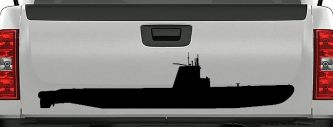 US Navy Balao Class Submarine Military Car or Truck Window Decal Sticker (Black)