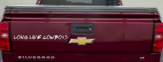 LONG LIVE COWBOYS Western Rodeo Farm Ranch Car or Truck Window Decal Sticker (White)