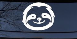 Cute Sloth Smiling Face Car or Truck Window Decal Sticker