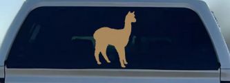 Alpaca Car or Truck Window Vinyl Decal Sticker (Light Brown)