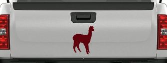 Alpaca Car or Truck Window Vinyl Decal Sticker (Purple Red)