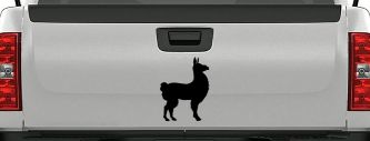 Llama Car or Truck Window Decal Sticker (Black)