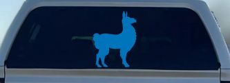 Llama Car or Truck Window Decal Sticker (Sky Blue)