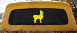 Llama Car or Truck Window Vinyl Decal Sticker (Yellow)
