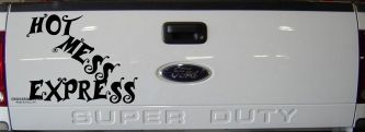 Hot Mess Express Car or Truck Window Decal Sticker (Black)