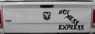 Hot Mess Express Car or Truck Window Decal Sticker (Black)