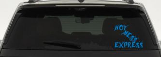 Hot Mess Express Car or Truck Window Decal Sticker (Sky Blue)