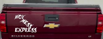 Hot Mess Express Car or Truck Window Decal Sticker (White)