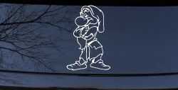Grumpy Dwarf Snow White Cartoons Car or Truck Window Decal Sticker