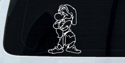 Grumpy Dwarf Snow White Cartoons Car or Truck Window Decal Sticker