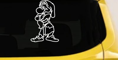 Grumpy Dwarf Snow White Cartoons Car or Truck Window Vinyl Decal Sticker