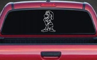 Grumpy Dwarf Snow White Cartoons Car or Truck Window Decal Sticker