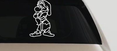 Grumpy Dwarf Snow White Cartoons Car or Truck Window Vinyl Decal Sticker