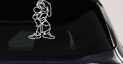 Grumpy Dwarf Snow White Cartoons Car or Truck Window Vinyl Decal Sticker