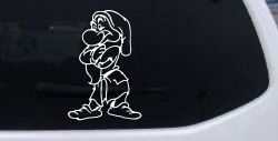 Grumpy Dwarf Snow White Cartoons Car or Truck Window Decal Sticker