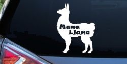 Mama Llama With Llama Silhouette Car or Truck Window Decal Sticker