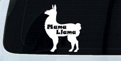 Mama Llama With Llama Silhouette Car or Truck Window Decal Sticker