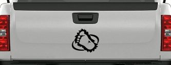 Bigfoot Imprint Footprint Car or Truck Window Decal Sticker (Black)