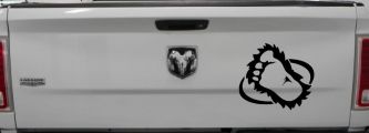 Bigfoot Imprint Footprint Car or Truck Window Decal Sticker (Black)