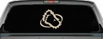 Bigfoot Imprint Footprint Car or Truck Window Decal Sticker (Desert Sand)