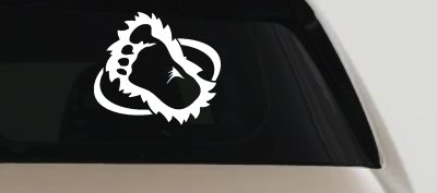 Bigfoot Imprint Footprint Car or Truck Window Vinyl Decal Sticker