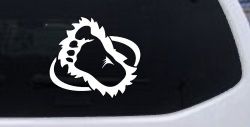 Bigfoot Imprint Footprint Car or Truck Window Decal Sticker