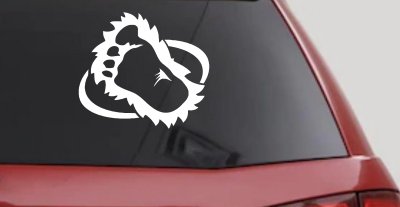 Bigfoot Imprint Footprint Car or Truck Window Vinyl Decal Sticker
