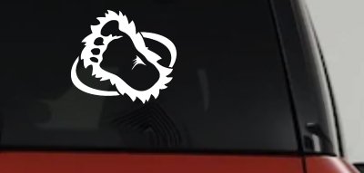 Bigfoot Imprint Footprint Car or Truck Window Vinyl Decal Sticker
