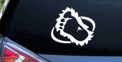 Bigfoot Imprint Footprint Car or Truck Window Decal Sticker
