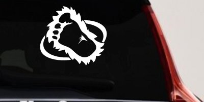 Bigfoot Imprint Footprint Car or Truck Window Vinyl Decal Sticker