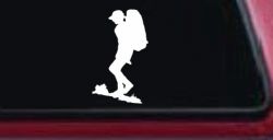 Hiker With Backpack Hiking Car or Truck Window Decal Sticker