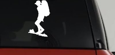 Hiker With Backpack Hiking Car or Truck Window Vinyl Decal Sticker