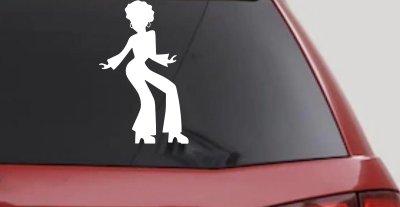 Disco Woman with a Fro Car or Truck Window Vinyl Decal Sticker