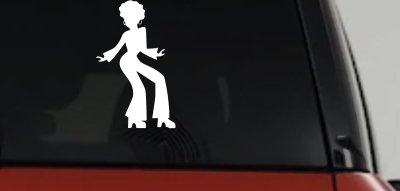 Disco Woman with a Fro Car or Truck Window Vinyl Decal Sticker