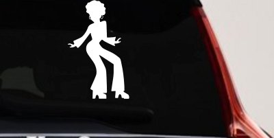 Disco Woman with a Fro Car or Truck Window Vinyl Decal Sticker