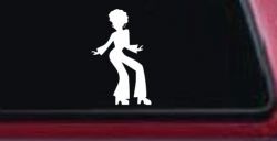 Disco Woman with a Fro Car or Truck Window Decal Sticker