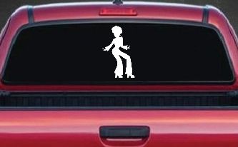 Disco Woman with a Fro Car or Truck Window Decal Sticker