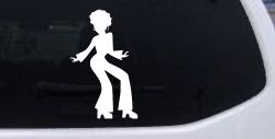 Disco Woman with a Fro Car or Truck Window Decal Sticker