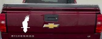 Cockatoo Bird Car or Truck Window Decal Sticker (White)