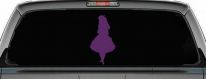 Alice in Wonderland Fairy Tale Car or Truck Window Vinyl Decal Sticker (Violet)