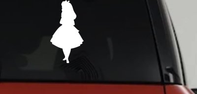 Alice in Wonderland Fairy Tale Car or Truck Window Vinyl Decal Sticker