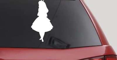 Alice in Wonderland Fairy Tale Car or Truck Window Vinyl Decal Sticker