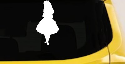 Alice in Wonderland Fairy Tale Car or Truck Window Vinyl Decal Sticker
