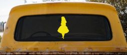 Alice in Wonderland Fairy Tale Car or Truck Window Decal Sticker (Yellow)