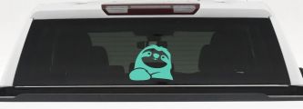Happy Sloth Car or Truck Window Decal Sticker (Mint)