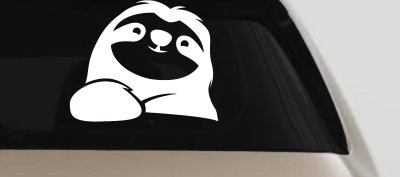 Happy Sloth Car or Truck Window Vinyl Decal Sticker