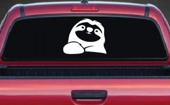 Happy Sloth Car or Truck Window Decal Sticker