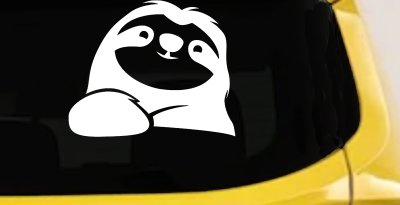 Happy Sloth Car or Truck Window Vinyl Decal Sticker